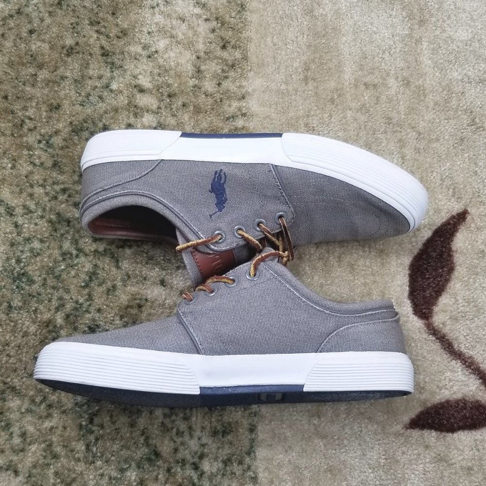 Polo by Ralph Lauren Faxon Low Gray Shoes Size 7.5